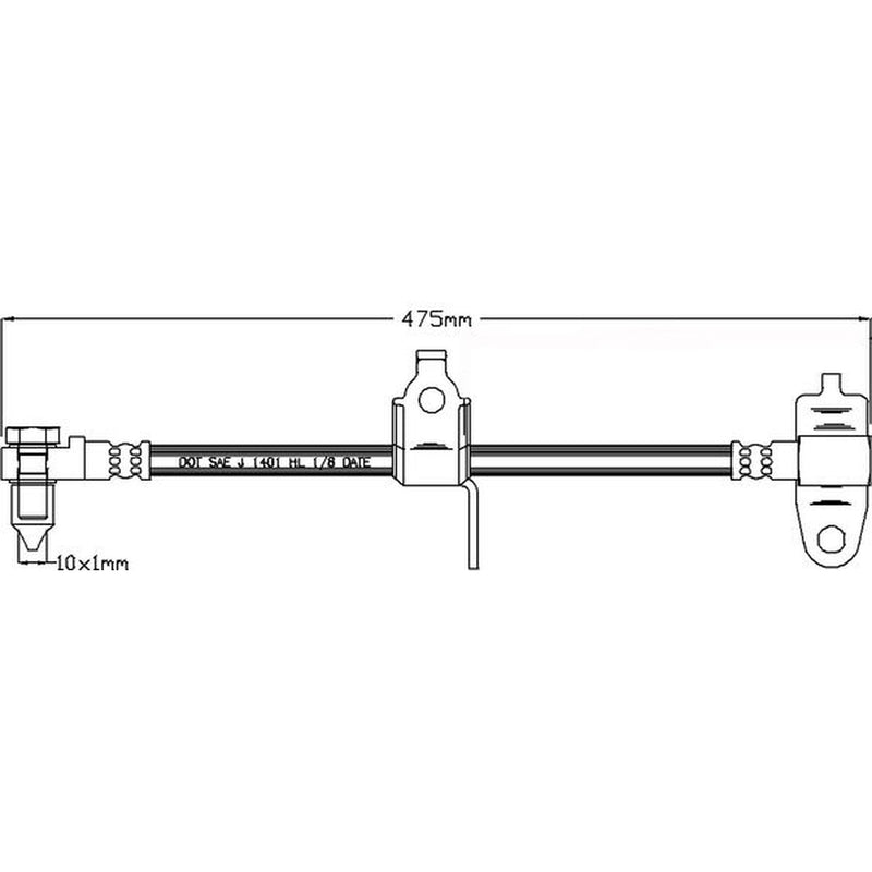 Abtex Brake Hydraulic Hose Line Front Right fits Ford Transit 1999-2006