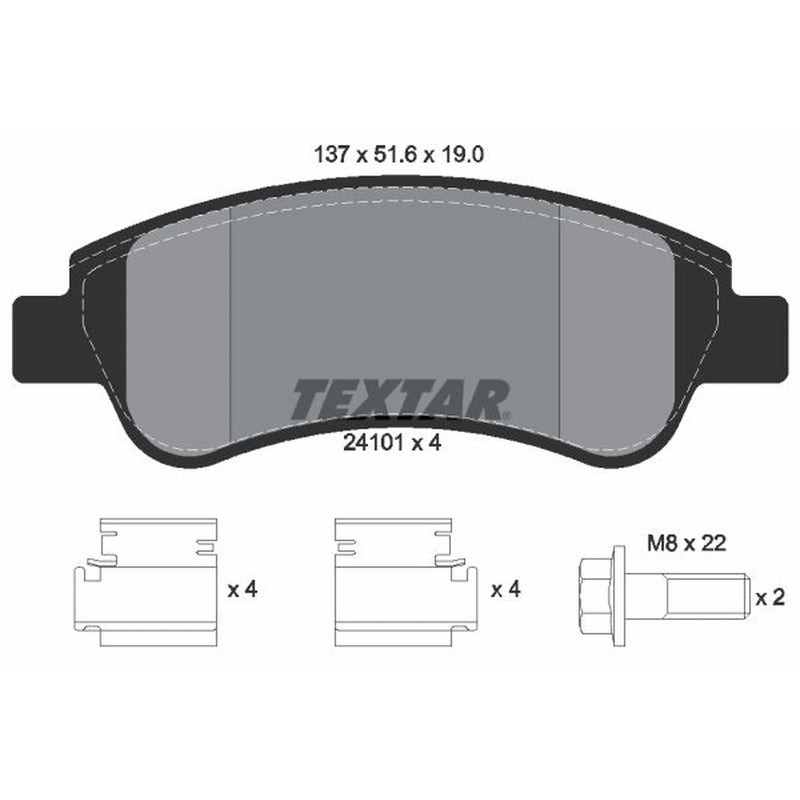 Textar Front Brake Pad Set 2410101