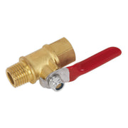 Sealey Lever Ball Valve 1/4"BSPT (M) x 1/4"BSP (F) SA906 Sealey - Dynamic Drive