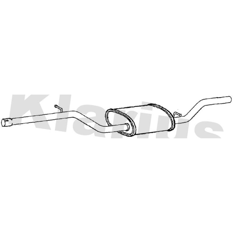 Klarius Box With Centre Pipe Centre fits VW Passat B8 2014-2024 1.6 2.0