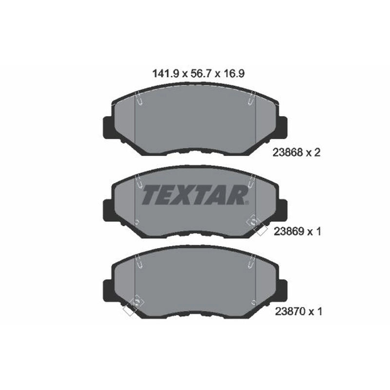 Textar Front Brake Pad Set 2386801