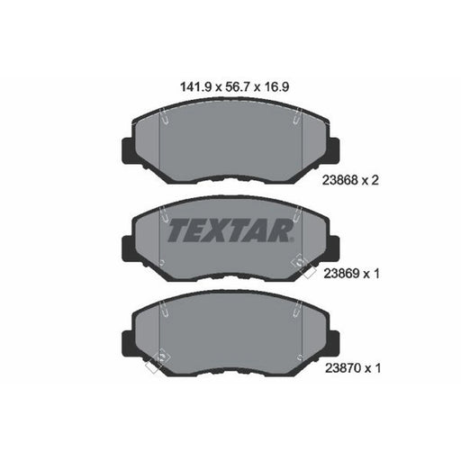 Textar Front Brake Pad Set 2386801