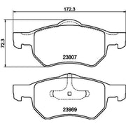 DON Front Brake Discs & Pads fits Chrysler Voyager 2000-2008 2.5 3.3