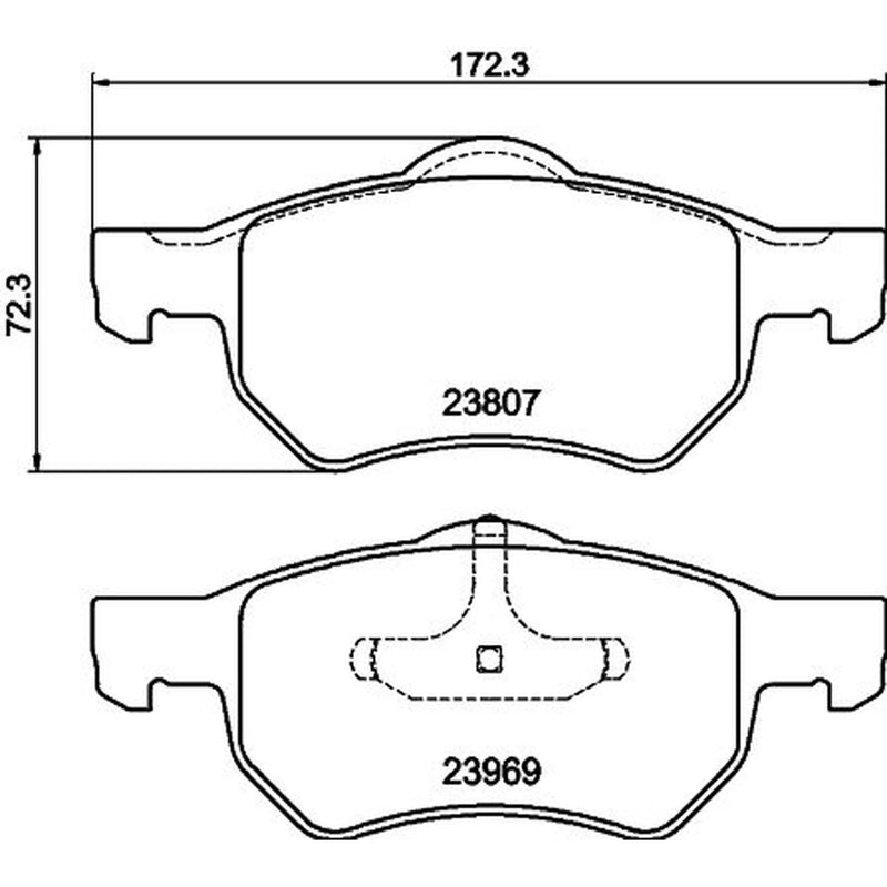 DON Front Brake Pad Set fits Chrysler Tacuma 1995-2001 2.4 2.5 3.8