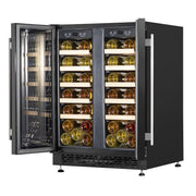 Baridi 40 Bottle/120 Can Freestanding Dual Zone Wine Fridge & Cooler 60cm Baridi - Dynamic Drive