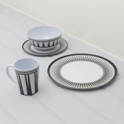 Camping Caravan Picnic Fishing Travel Melamine 16pc Dining Dinner Set - Stripe 7 Leisurewize  - Dynamic Drive