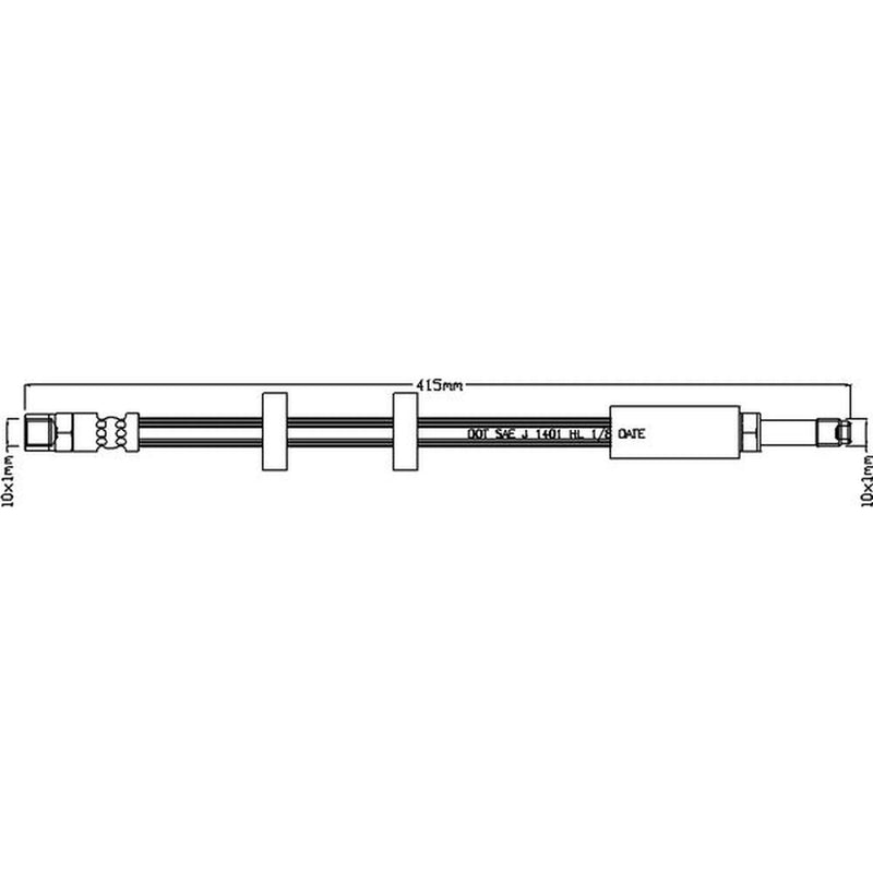 Juratek Brake Hydraulic Hose Line Right JBH1168