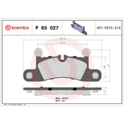 Brembo 4 x Rear Brake Pad Set fits Audi E-Tron GT 2020-2021