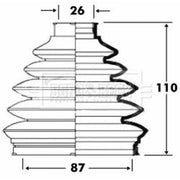 Borg & Beck Drive Shaft Bellow Kit Wheel Side Thermoplast BCB6097