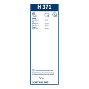 Bosch Conventional Wiper Blade 370mm — H371 fits Citroën Nemo 2009-2010 1.3 1.4