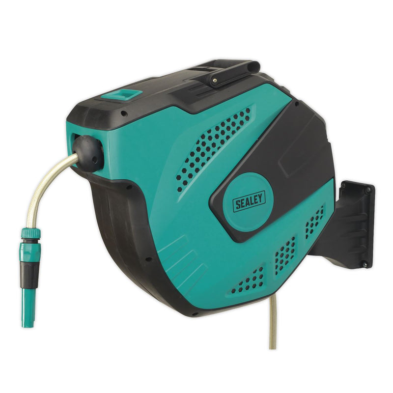 Sealey Auto-Rewind Control Garden Hose Reel 30m RWH30 Sealey - Dynamic Drive