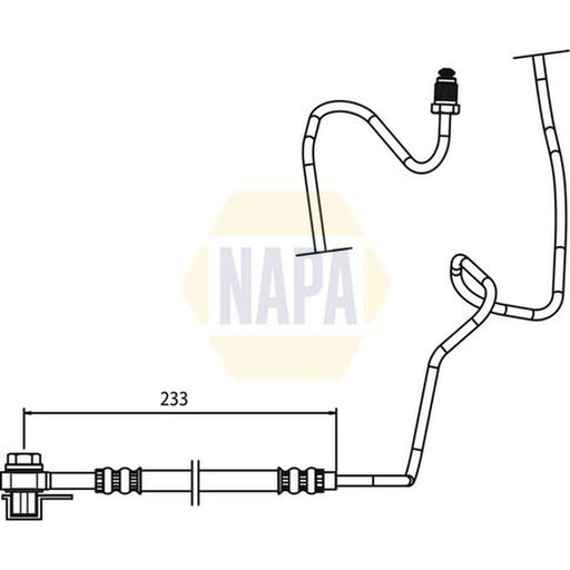 NAPA Brake Hydraulic Hose Line Rear Right fits Audi A3 1996-2003 1.6 1.8 1.9