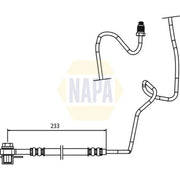 NAPA Brake Hydraulic Hose Line outer NBH1126