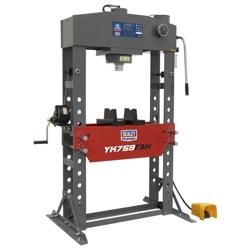 Sealey Premier Premier Air/Hydraulic Floor Type Press with Foot Pedal 75 Tonne Sealey Premier - Dynamic Drive