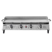 Dellonda 4 Burner Stainless Steel Portable Gas Plancha with Warming Rack 10kW Dellonda - Dynamic Drive