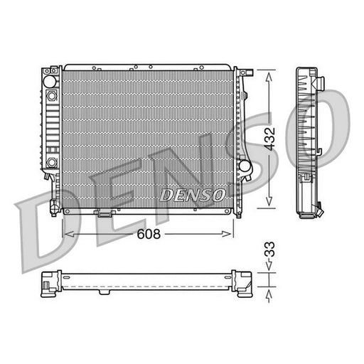 Denso Engine Radiator fits BMW 5 1987-1993