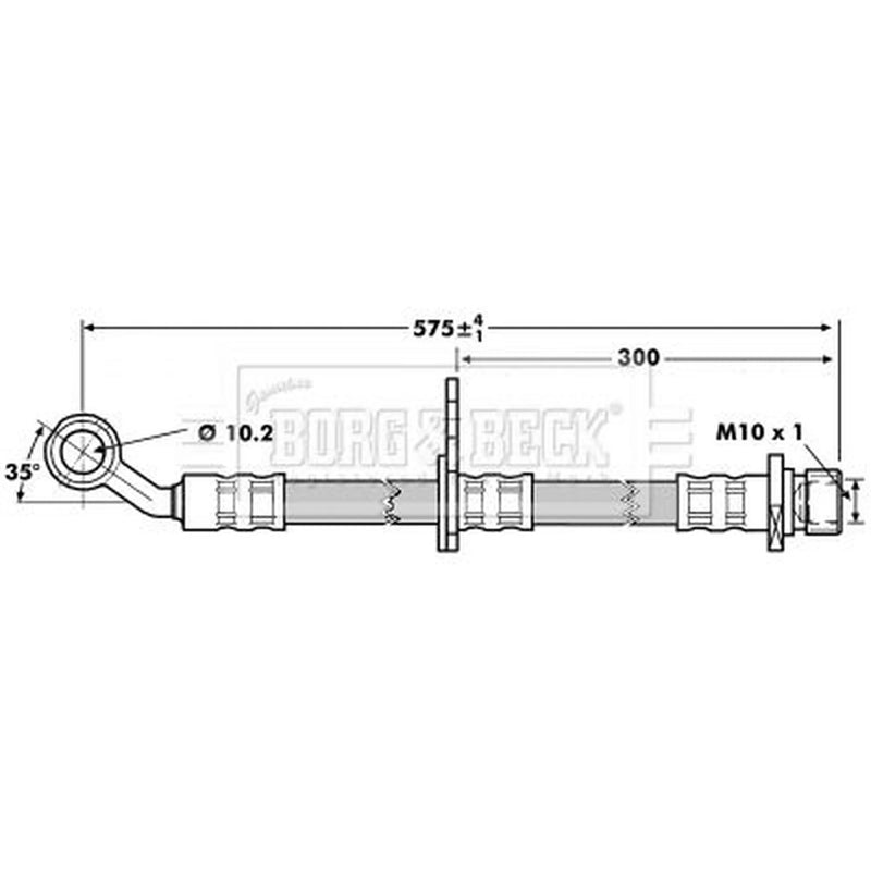 Borg & Beck Brake Hydraulic Hose Line Front Right BBH7017