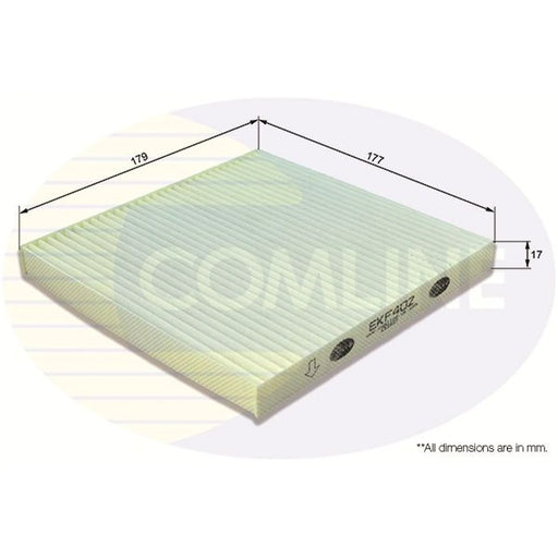 Comline Cabin Air Filter (Pollen Filter) fits Mitsubishi Mirage 2012 on 1.2