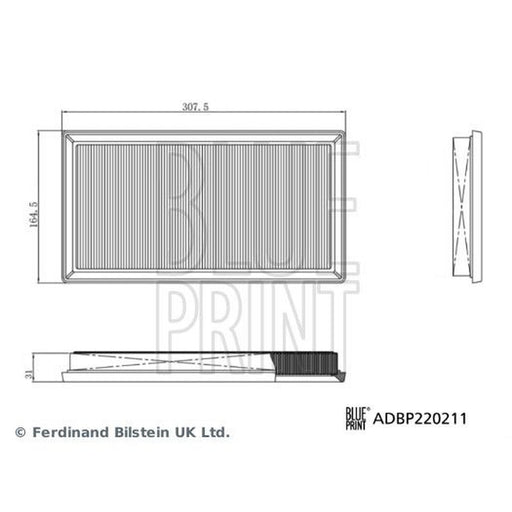 Blue Print Engine Air Filter fits Audi A3 2024 on