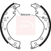 Apec Brake Shoe Set Axle Kit fits Toyota Rav 4 2000-2005 2.0