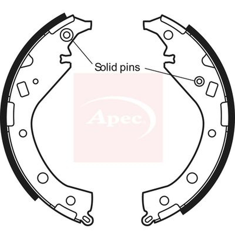 Apec Brake Shoe Set Axle Kit fits Toyota Rav 4 2000-2005 2.0