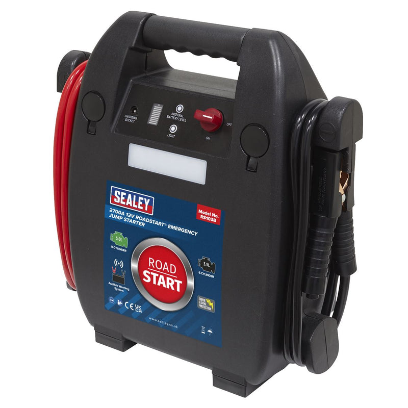 Sealey RoadStartï Emergency Jump Starter 12V 5L 8-Cylinder RS103B Sealey - Dynamic Drive