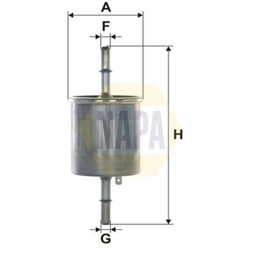 NAPA Fuel Filter Element fits Chevrolet Aveo / Kalos 2003-2013 1.2 1.4