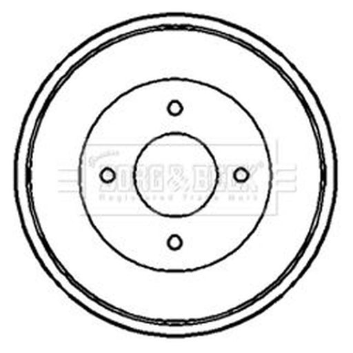 Borg & Beck Brake Drum Assembly Rear BBR7082