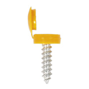Sealey Numberplate Screw with Flip Cap 4.2 x 19mm Yellow Pack of 50 NPY50 Sealey - Dynamic Drive
