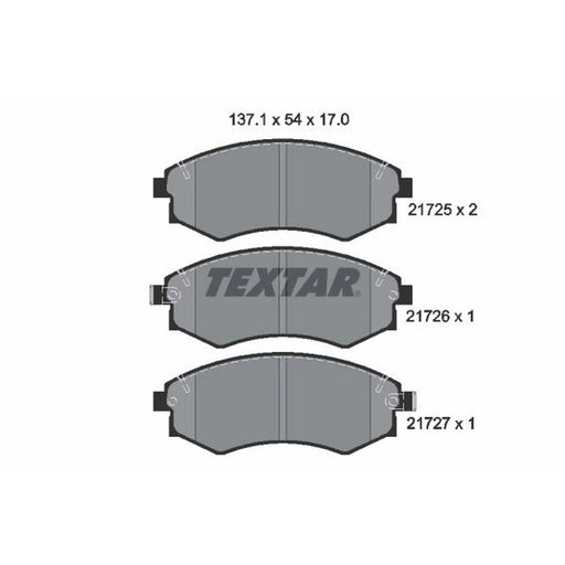 Textar Front Brake Pad Set 2172501