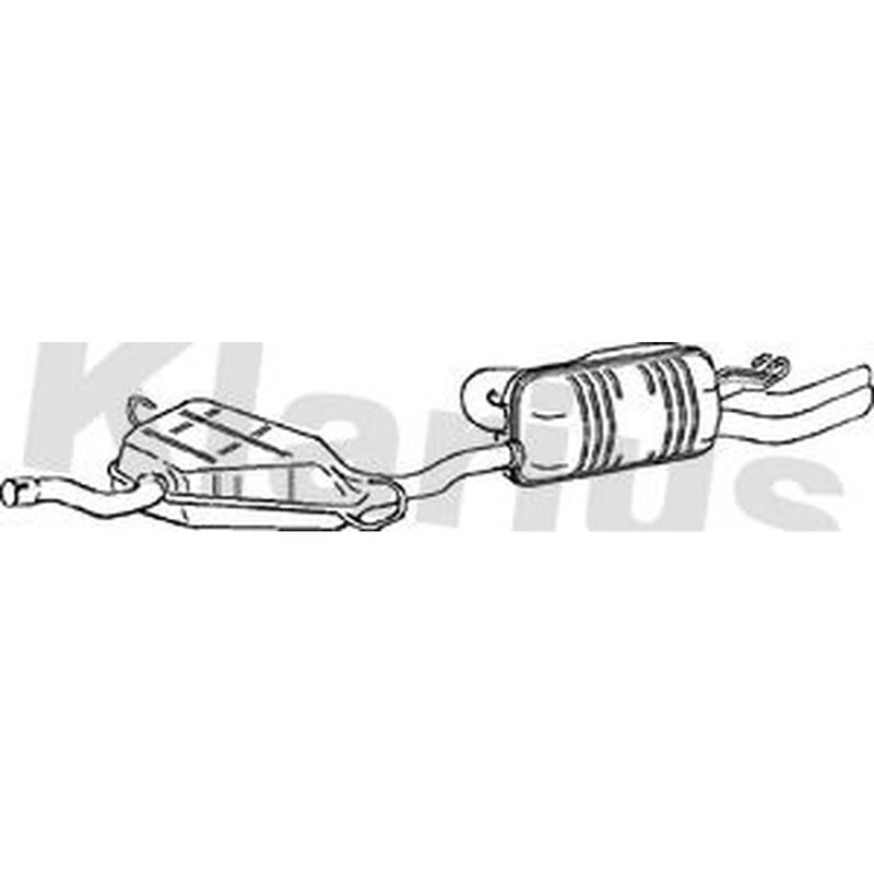 Klarius Box With Tail Pipe Rear fits Fiat Barchetta 1995-2005 1.8