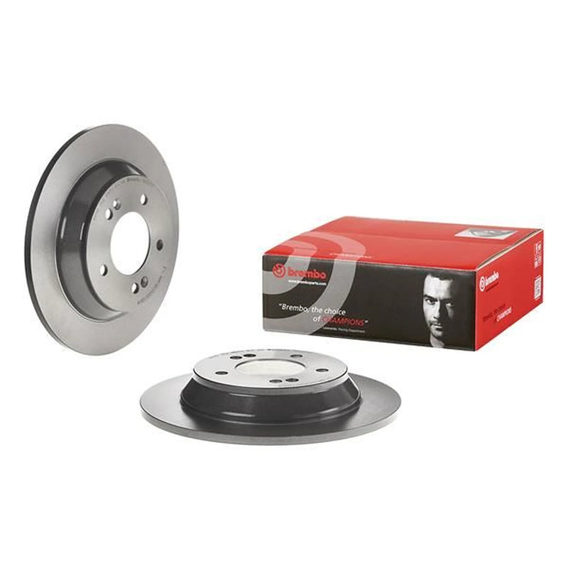 Brembo 2 x Solid Brake Discs fits Kia Carens IV 2013-2018 1.6 1.7 2.0