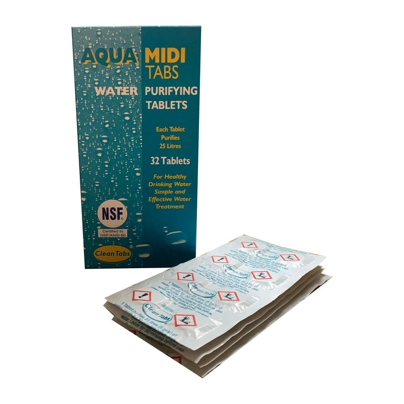 Aqua Midi Tabs Water Purification Sterilising Drinking Water 64 tablets Aquatabs Aqua Clean - Dynamic Drive