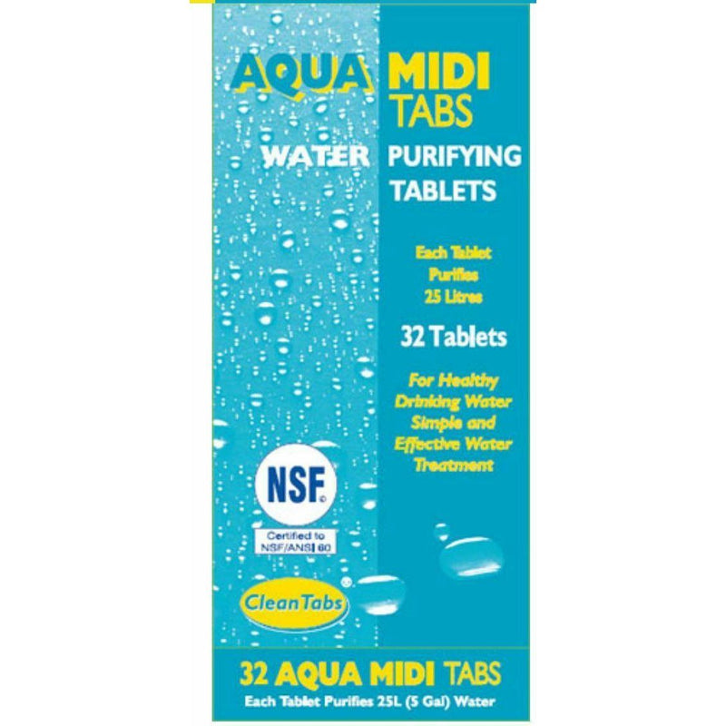 Aqua Midi Tabs Water Purification Sterilising Drinking Water 64 tablets Aquatabs Aqua Clean - Dynamic Drive