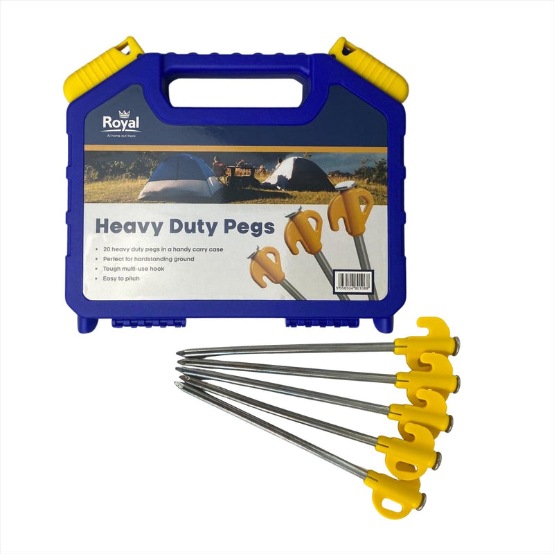 Awning Tent Pegs Heavy Duty x20 Royal - Dynamic Drive