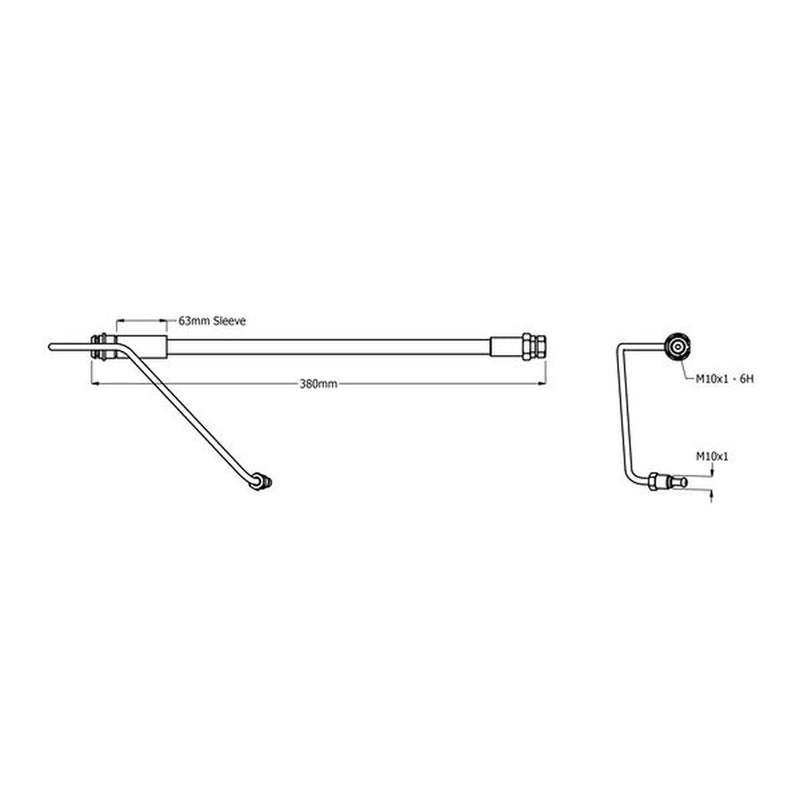 Juratek Brake Hydraulic Hose Line Front Left fits Audi A6 Allroad C8 2018-2021