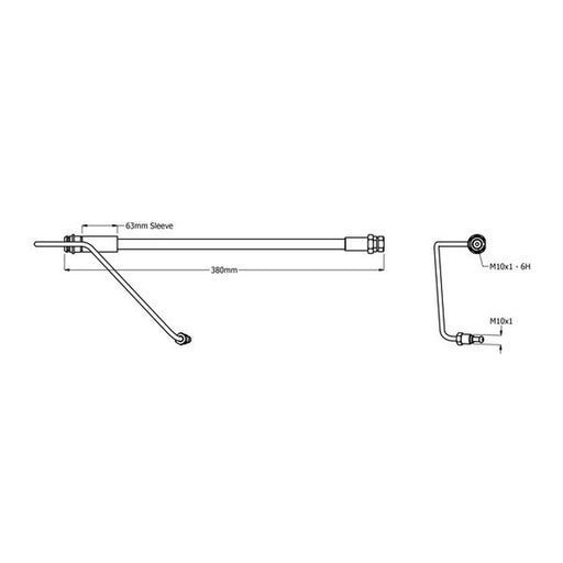 Juratek Brake Hydraulic Hose Line Front Left fits Audi A6 Allroad C8 2018-2021