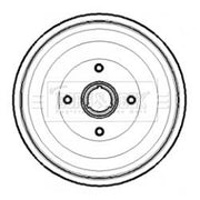 Borg & Beck Brake Drum Assembly Rear BBR7189