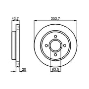 Bosch Front & Rear Brake Discs & Pads fits Ford Mondeo Turnier 1996-2000 1.8 2.0