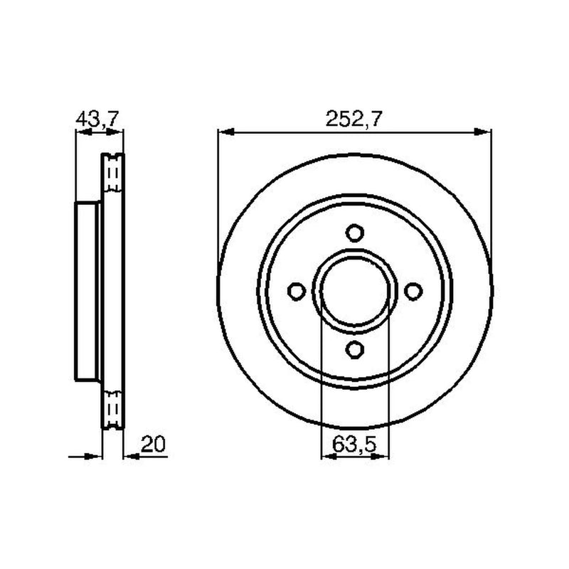 Bosch Front & Rear Brake Discs & Pads fits Ford Mondeo Turnier 1996-2000 1.8 2.0