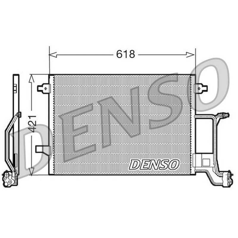 Denso Air Conditioning Condenser fits Audi A6 C5 1997-2005 1.9 2.7