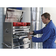 Sealey Top Chest 4 Drawer 675mm Stainless Steel Heavy Duty Tool Storage Box Sealey  - Dynamic Drive