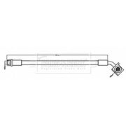 Borg & Beck Brake Hydraulic Hose Line Front Left BBH8691