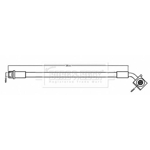 Borg & Beck Brake Hydraulic Hose Line Front Left BBH8691