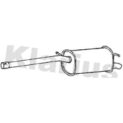 Klarius Box With Tail Pipe Rear fits VW Caddy III 2004-2015 1.6 1.9 2.0
