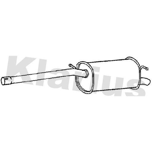 Klarius Box With Tail Pipe Rear fits VW Caddy III 2004-2015 1.6 1.9 2.0