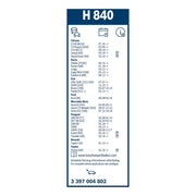 Bosch Conventional Wiper Blade 290mm — H840 fits Abarth 500 2008 on 1.4