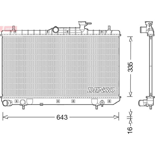 Denso Engine Radiator fits Hyundai Accent II 2000-2005 1.3 1.6