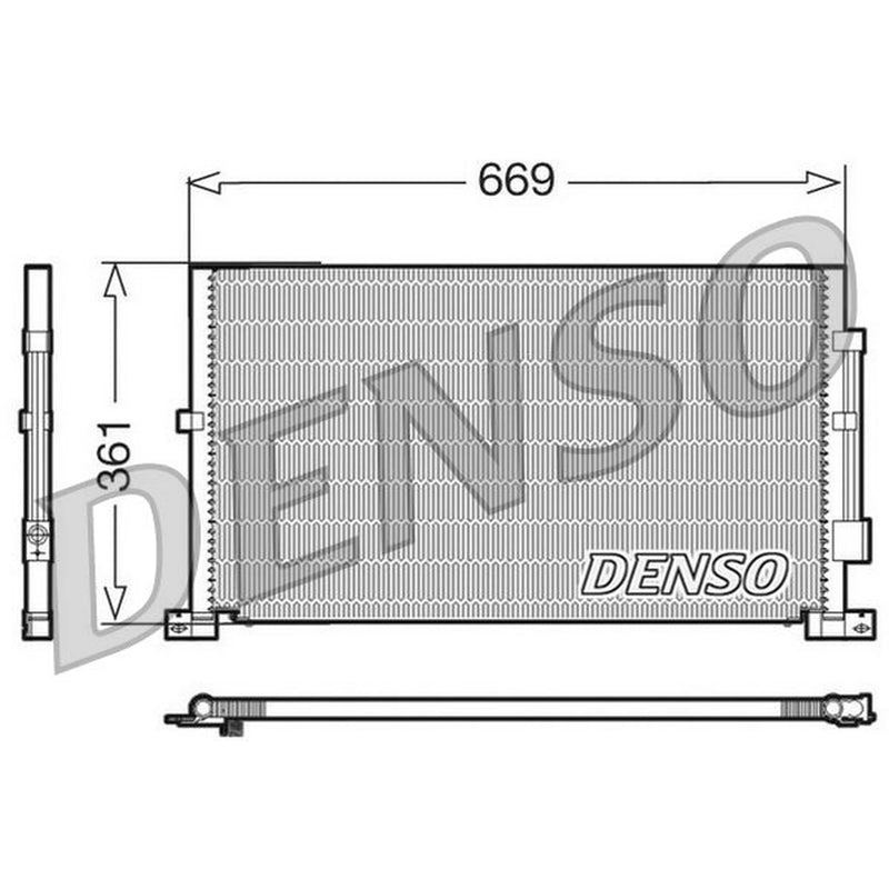 Denso Air Conditioning Condenser fits Ford Mondeo 2000-2007 1.8 2.0 2.5