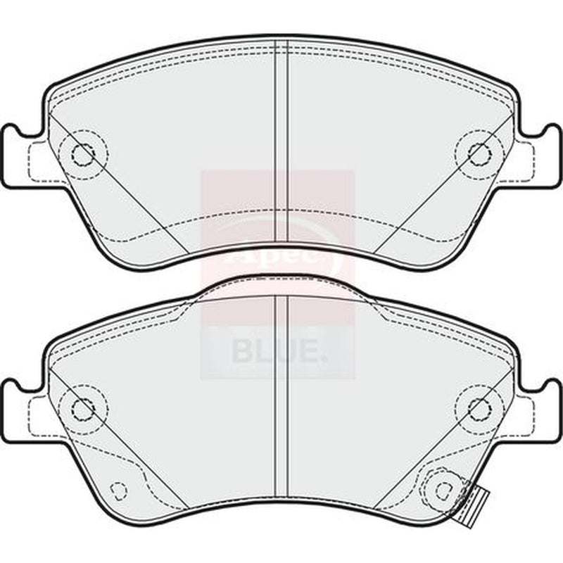 Apec Front Brake Pad Set fits Toyota Auris 2006-2012 1.33 1.4 1.5 1.6 1.8